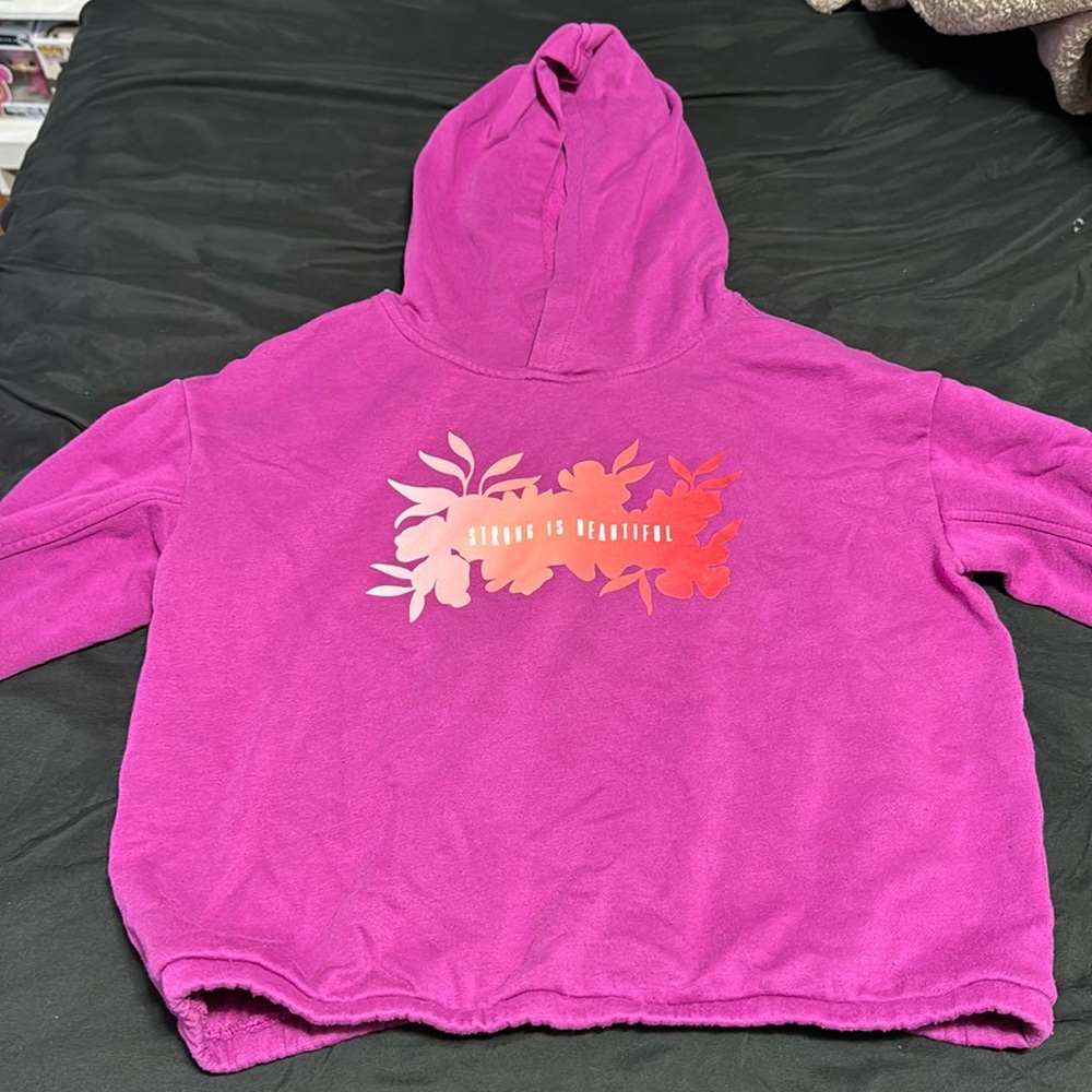 Strong is beautiful purple hoodie
